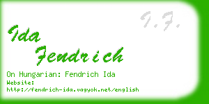 ida fendrich business card